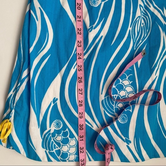 Lilly Pulitzer || Delia Shift Dress Joe Fish Print Blue 2 - Picture 7 of 10